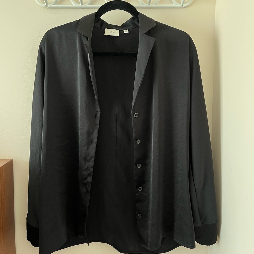 Wilfred Black Satin Blouse